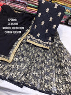 Silk Dress Material (Embroidered)
