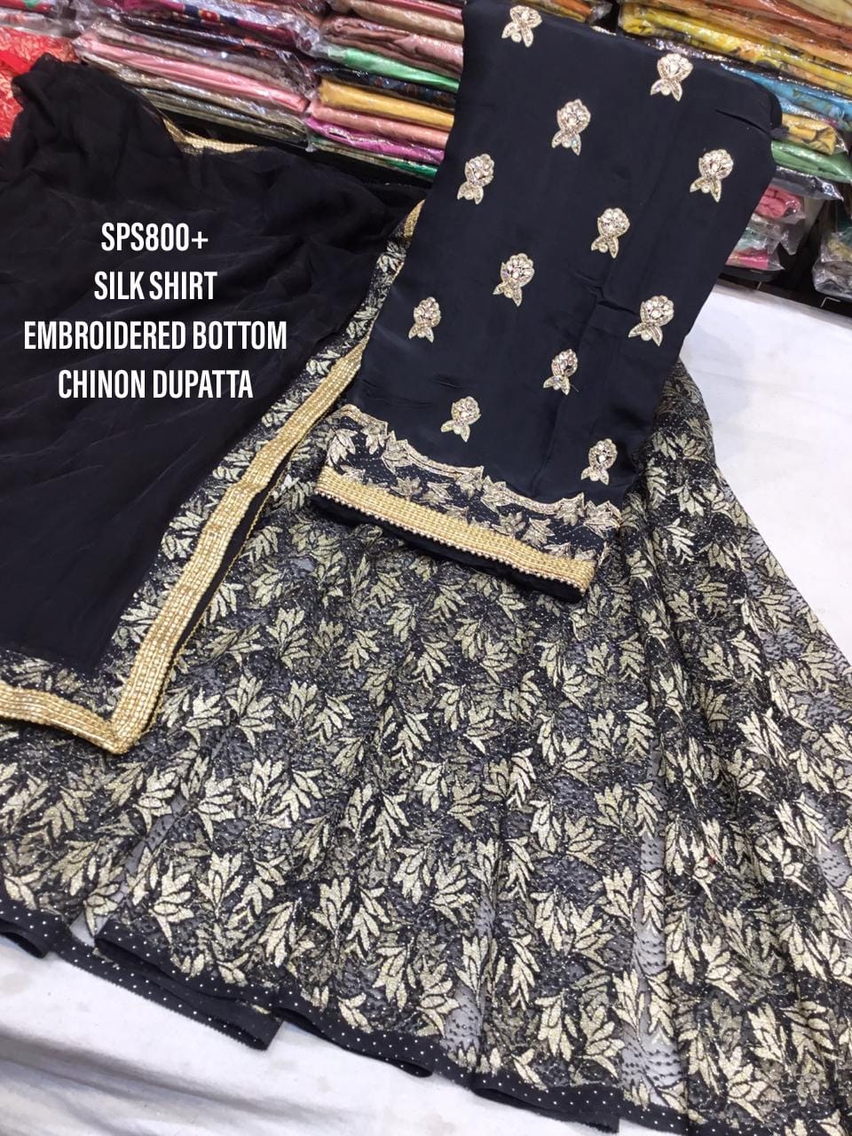 Silk Dress Material (Embroidered)