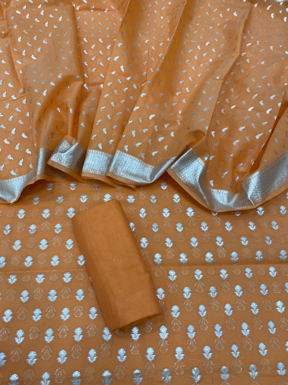 Benarsi Silver Zari Lorex Suit
