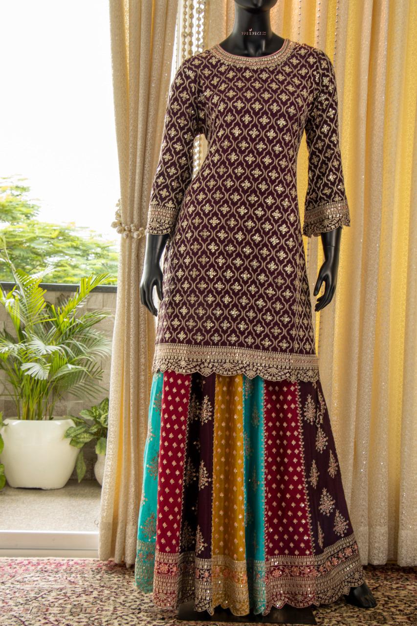 Chinnon Shirt Skirt Dupatta