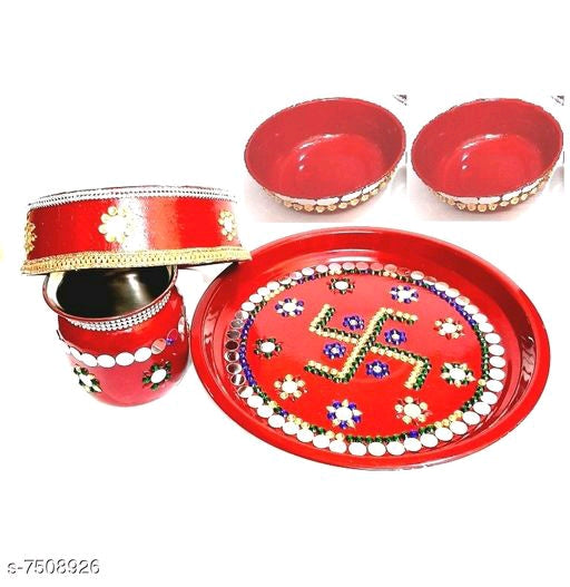 Pooja Thalis & Plates (Karwachauth)