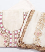 Chanderi Shirt hand embroidered with Shantoon Bottom