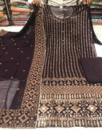 Beautiful Georgette Gotta Patti Semi-stitched