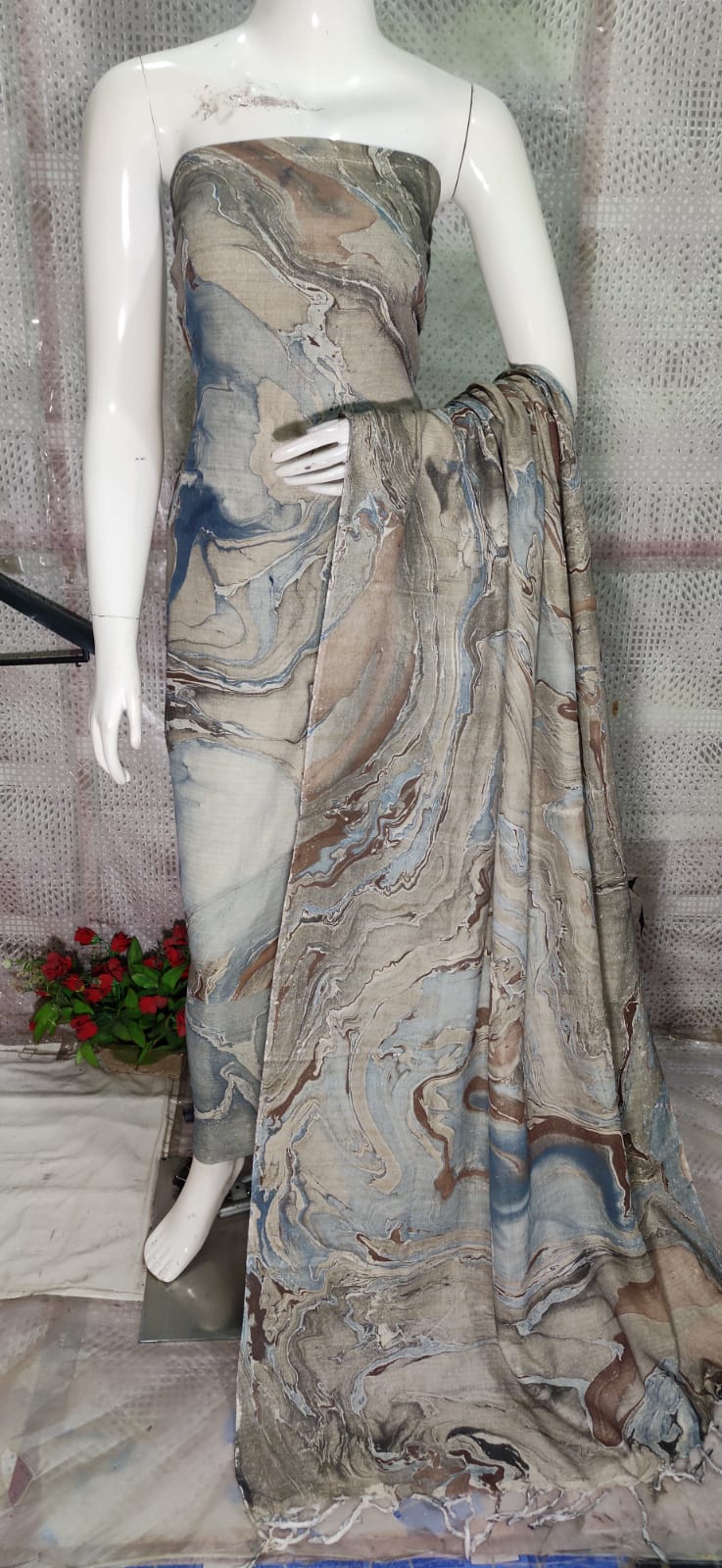 Khadi Silk Dress Material