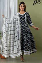 Load image into Gallery viewer, Block Print Anarkali Kurti with Pant