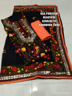 Georgette Kantha Work Embroidered Suits