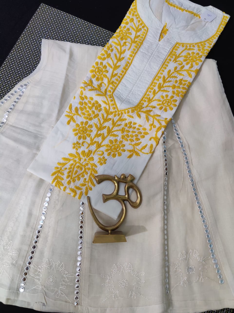 Lucknowi Embroidered Kurti with sharara