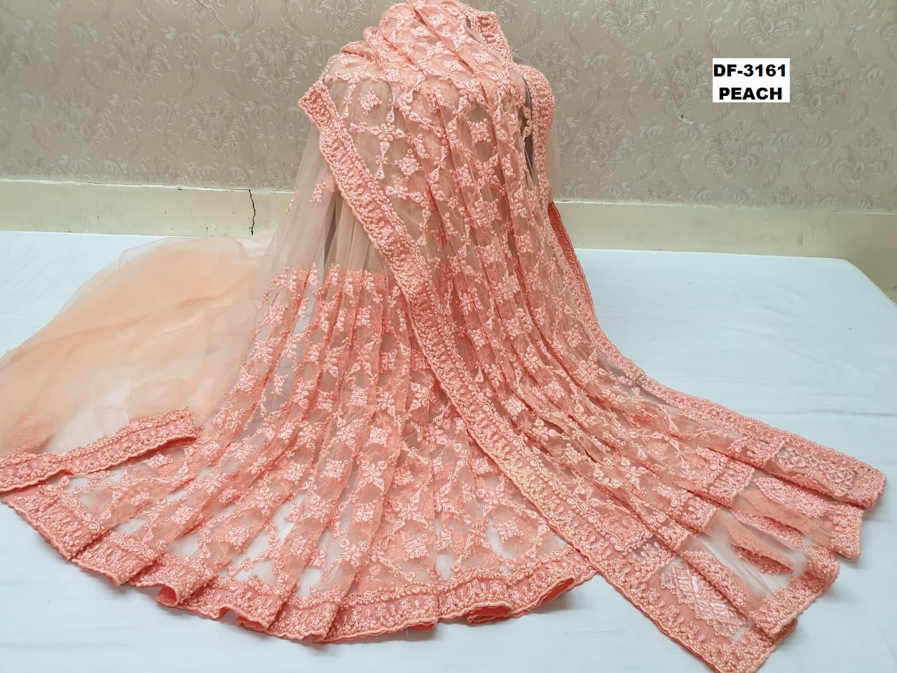 Net Designer Saree with embroidery