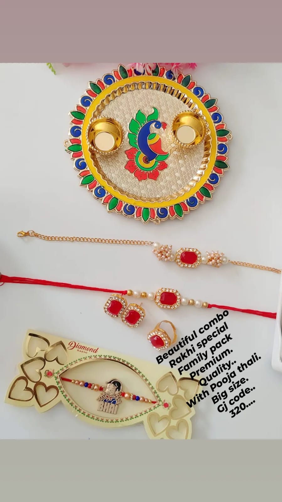 Beautiful Family Rakhi n thali