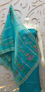 Beautiful Chinnon Shirt Organza Dupatta Shantoon Bottom