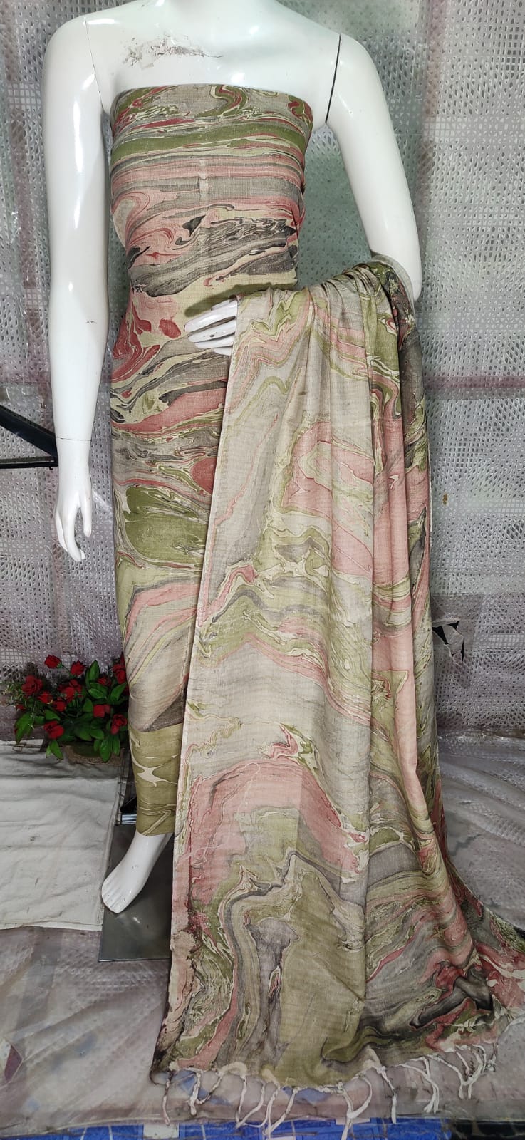 Khadi Silk Dress Material