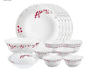 25 Pieces Larah Red Silk Dinner Set