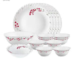 25 Pieces Larah Red Silk Dinner Set