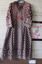 Cotton Silk Printed Stitched Kurti with Palazzo