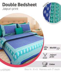 Jaipuri Style Cotton Double Bedsheets Vol 6