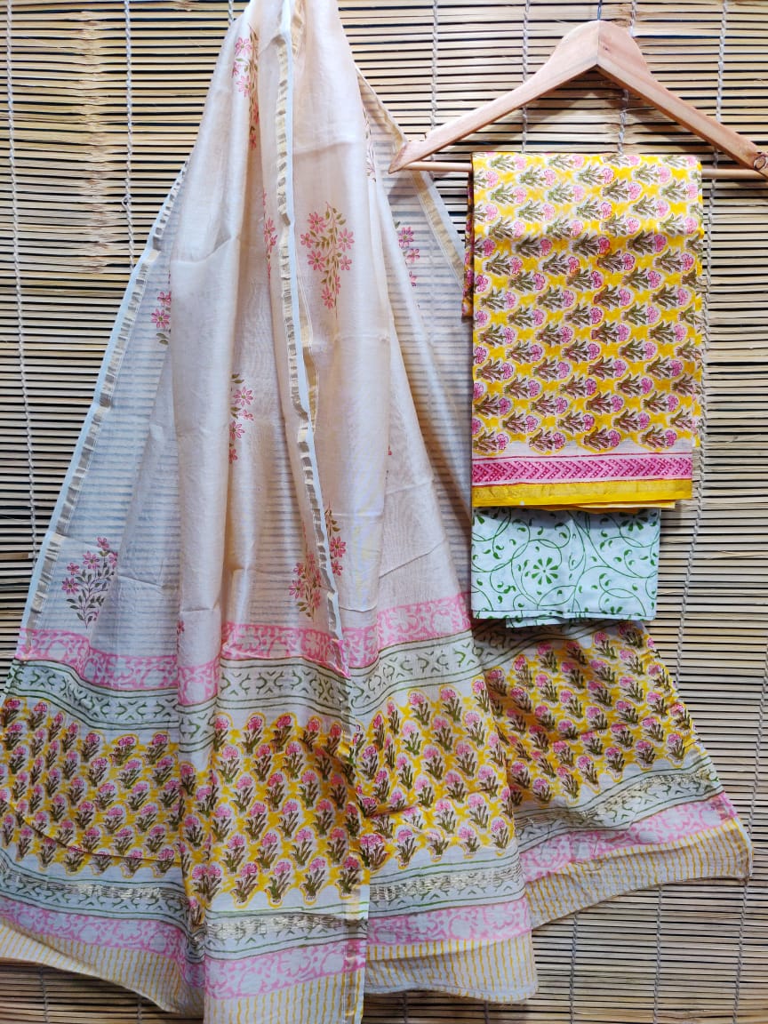 Dabu Hand Block Printed Suits