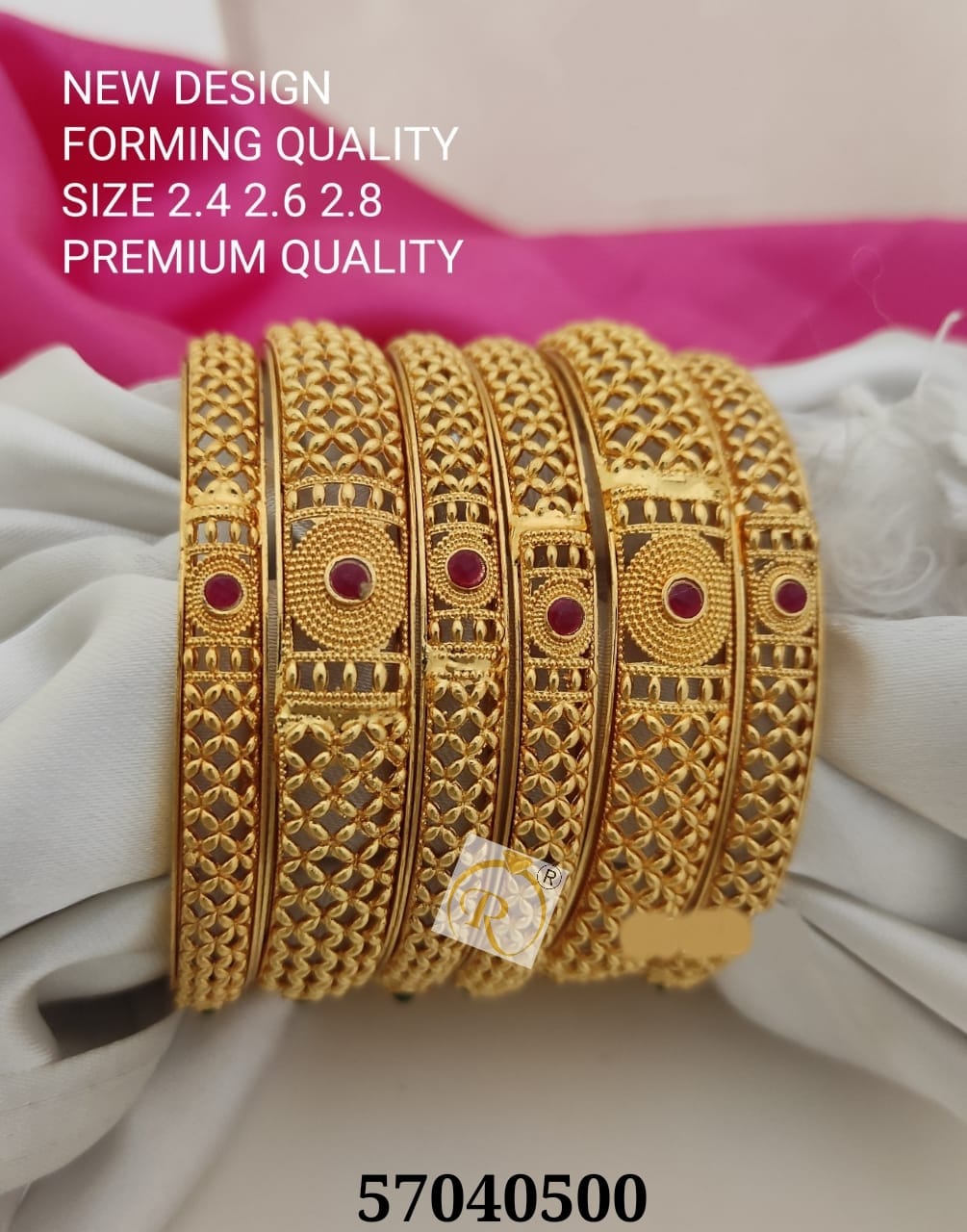 Gold plated bangles set