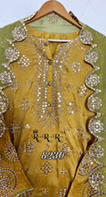 Load image into Gallery viewer, Beautiful Upada Silk Suit with with thread and sequins work