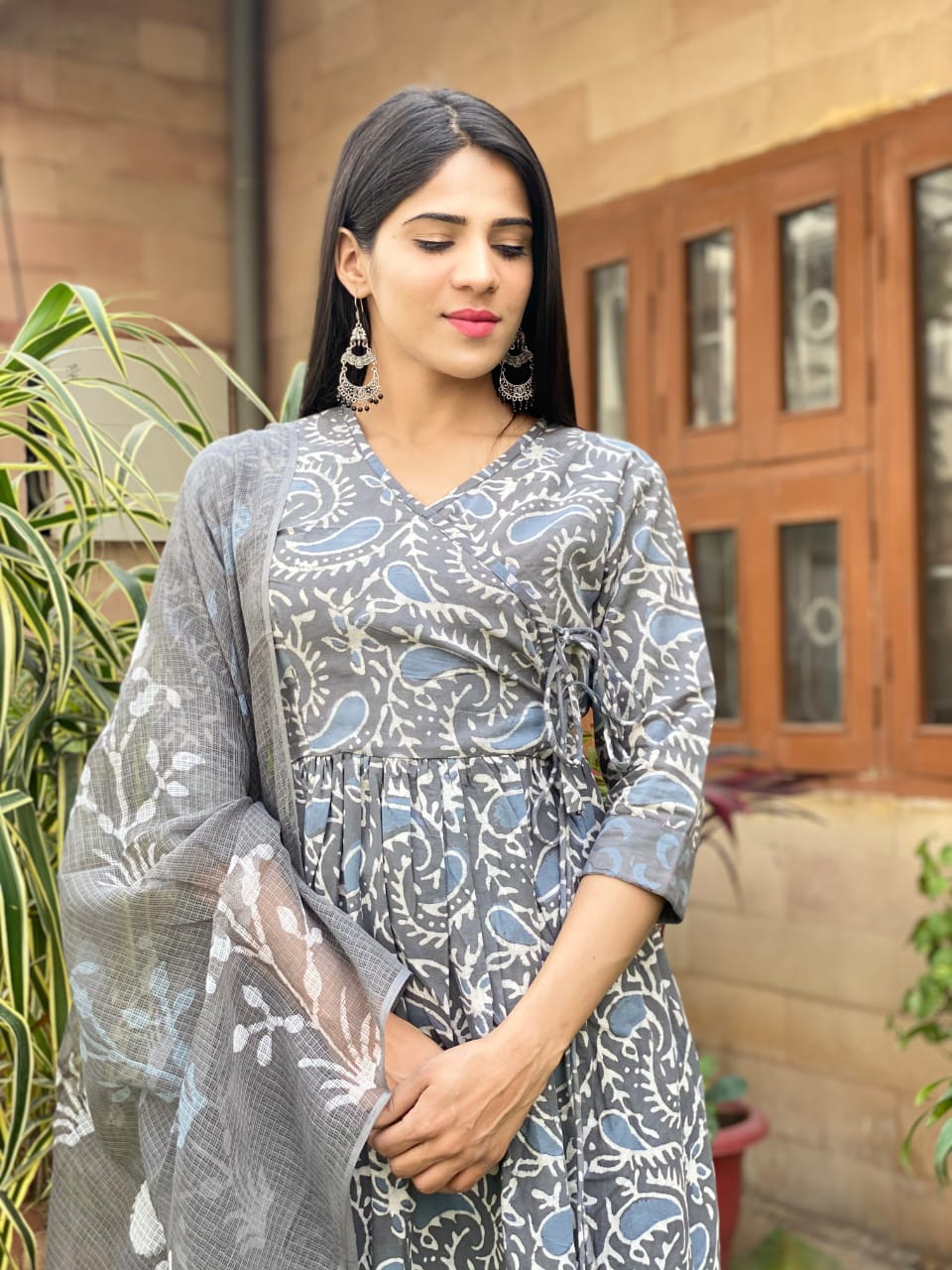 Angrakha Style Organic Cotton Suits