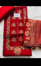 Embroidered Chanderi Suits