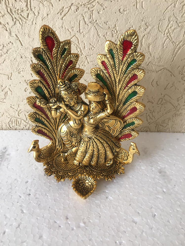 Metal Brass Radha Krishna diya(Lamp)