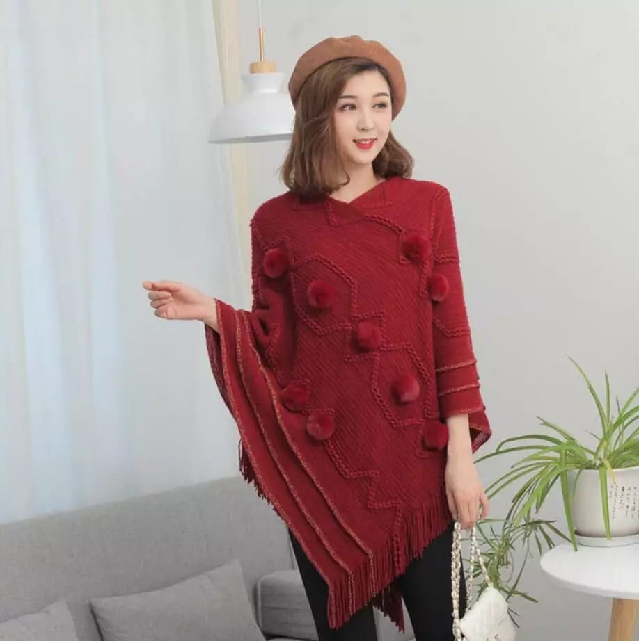 Pom pom Poncho
