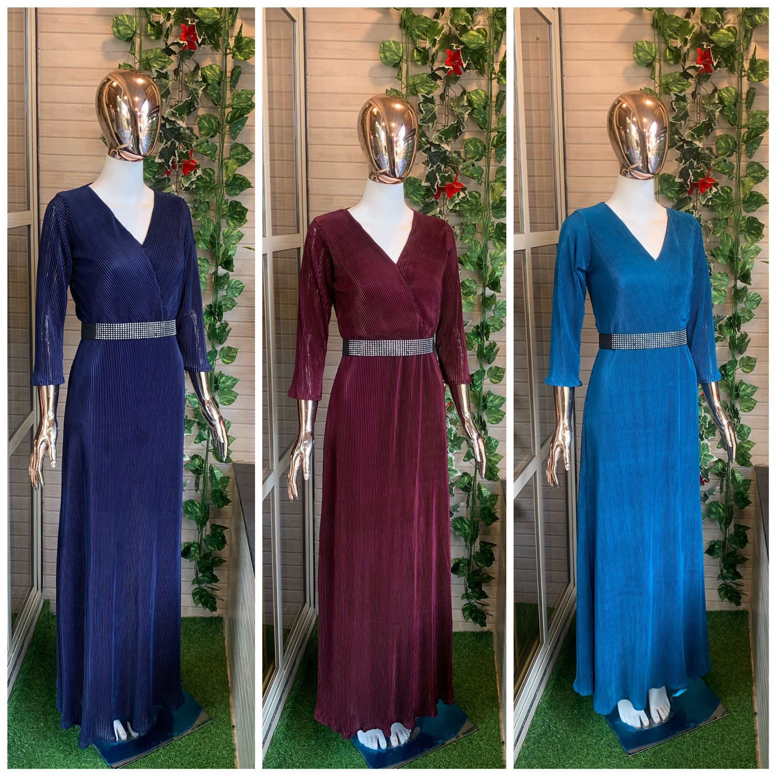 Pleated Long Dress