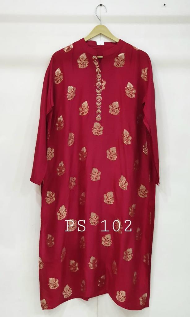 Premium Uppada Silk brocade kurta with Shantoon Bottom