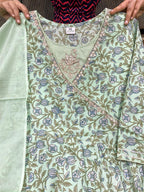 Cotton Stitched Anarkali with Pant AGC