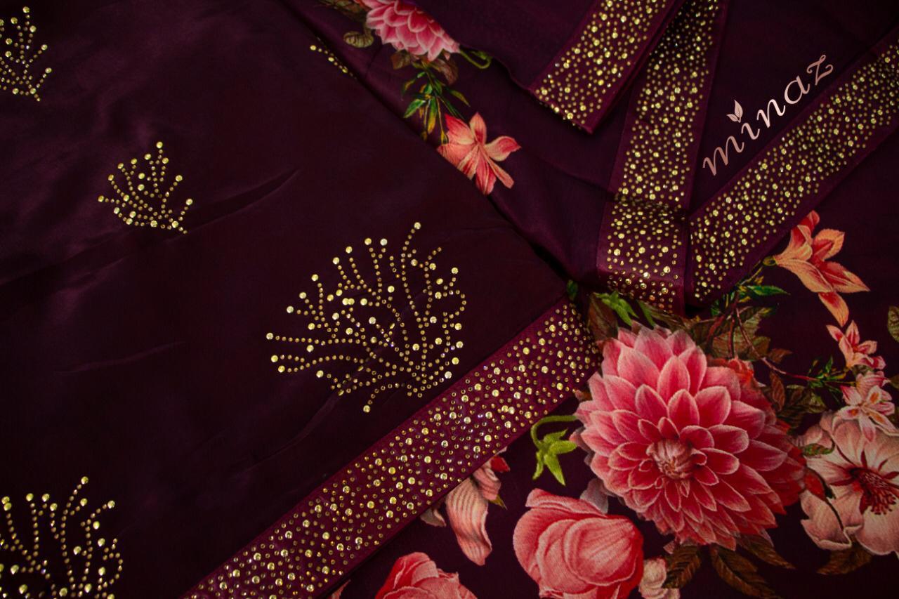 Pretty Crepe Suit (Plum Color)