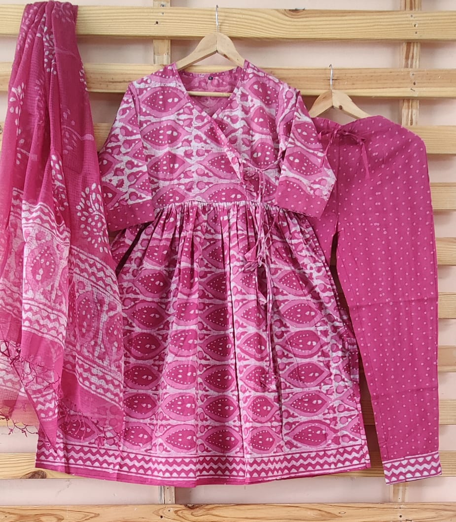 Angrakha Style Organic Cotton Suits