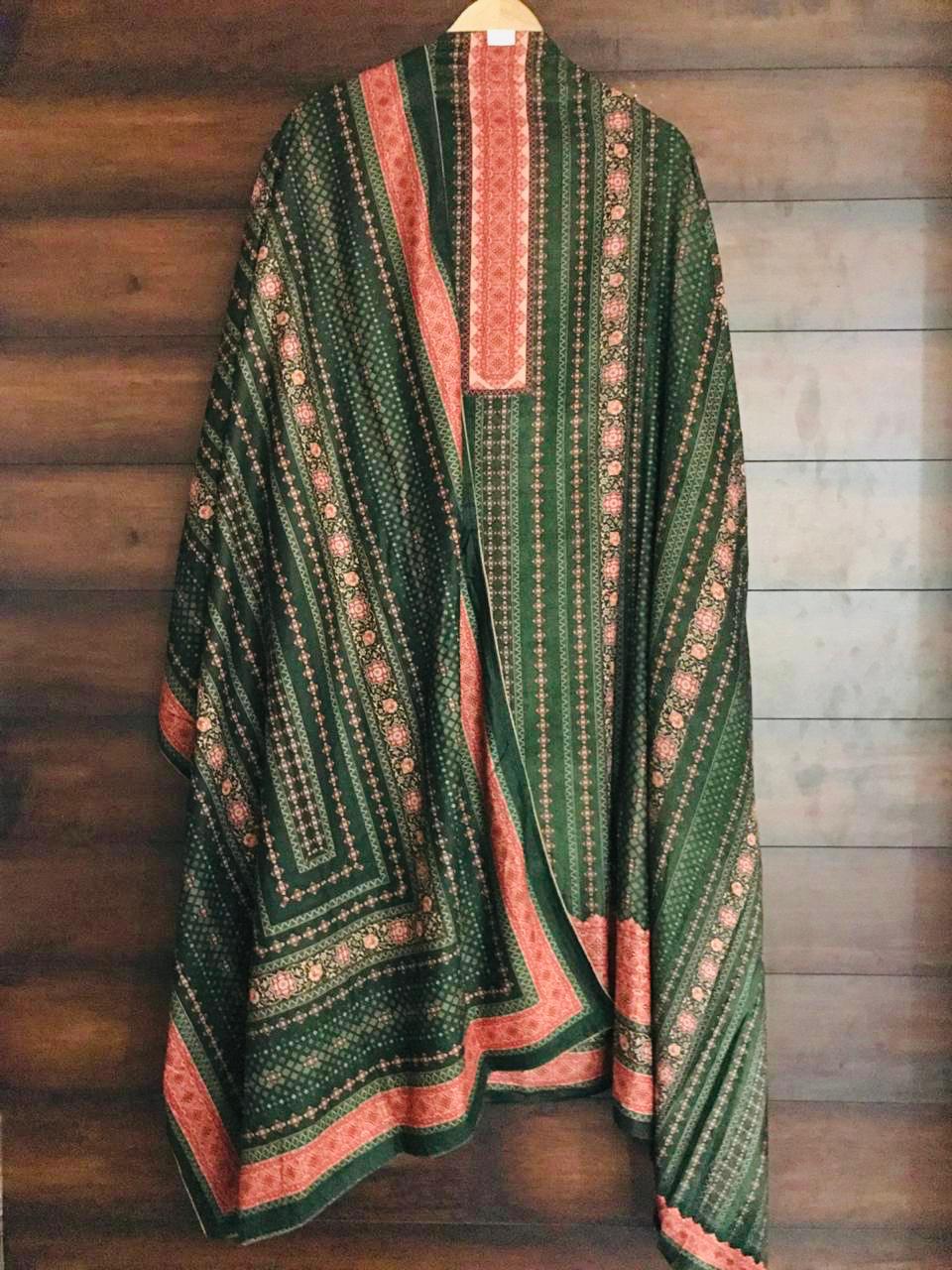 Velvet Suit with pashmina bottom