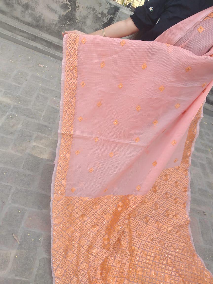 Kota Doriya Embroidered Saree