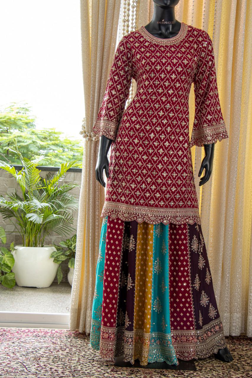 Chinnon Shirt Skirt Dupatta