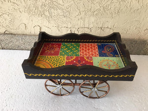 Metal Thela with Wooden Tray