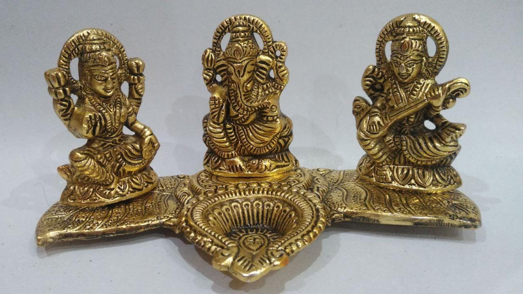 Ganesh, Laxmi, Sarasvati deepak(Lamp)