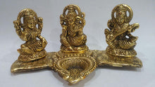Load image into Gallery viewer, Ganesh, Laxmi, Sarasvati deepak(Lamp)