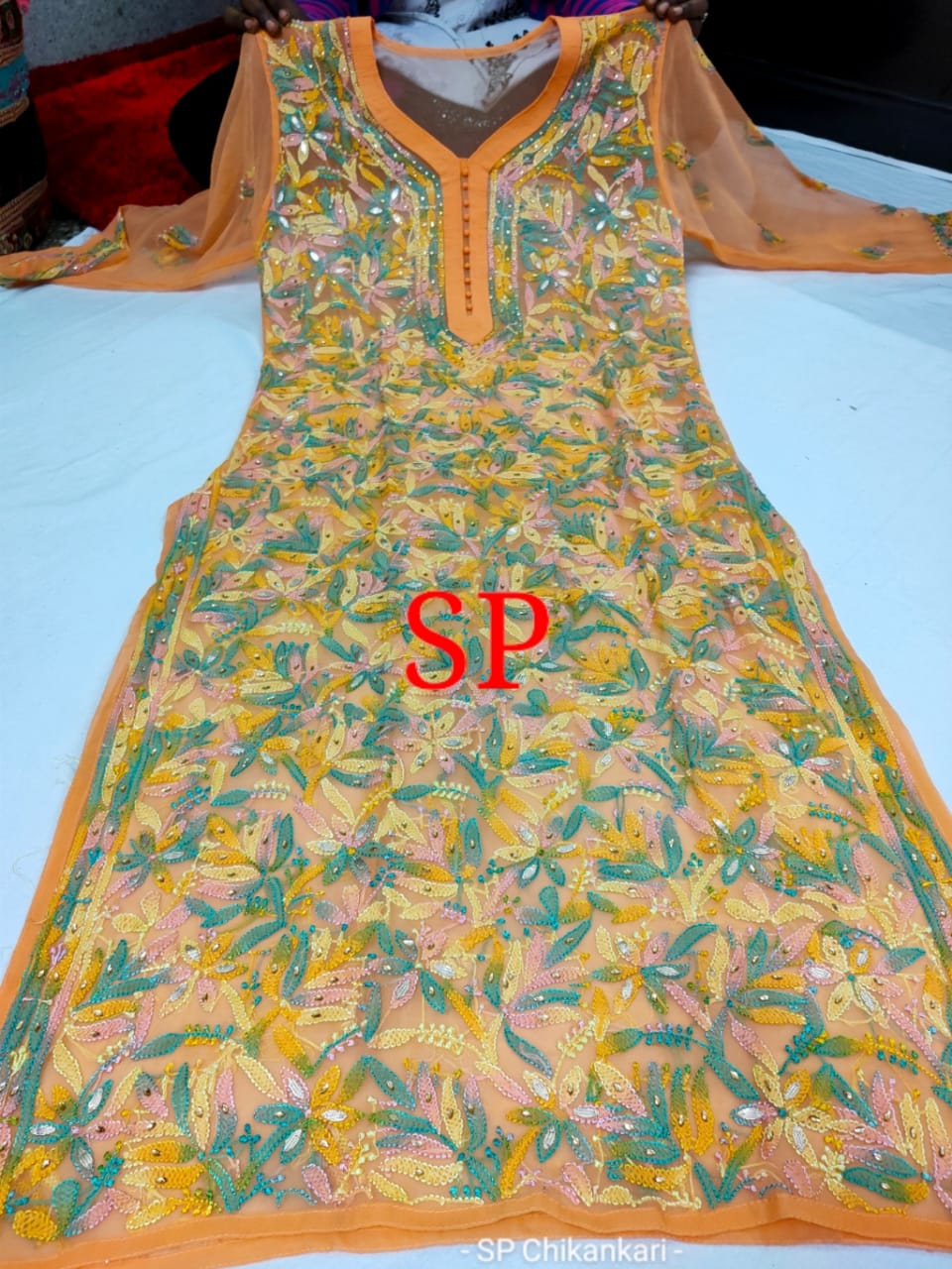 Georgette Chikankari kurti