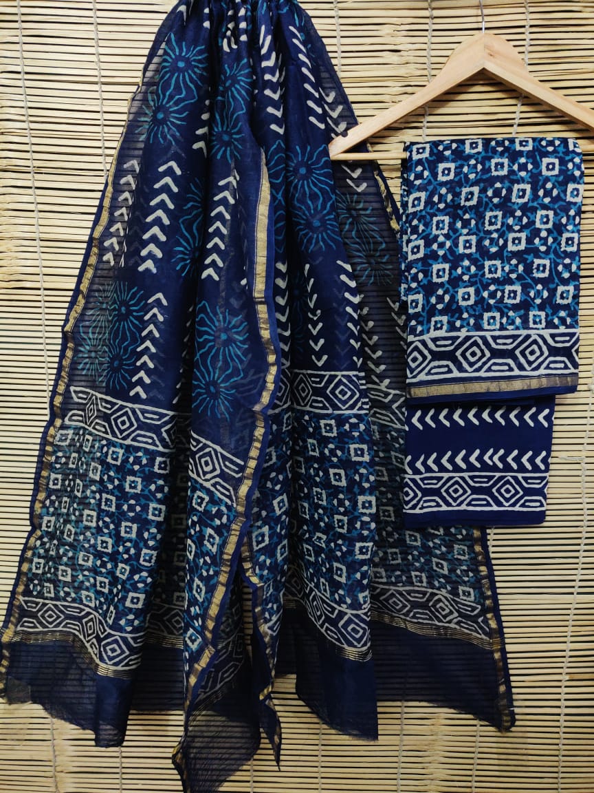 Dabu Hand Block Printed Suits