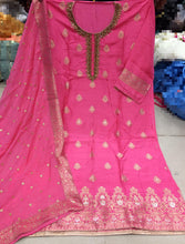Load image into Gallery viewer, Beautiful Dola Silk Suit with hand embroidery