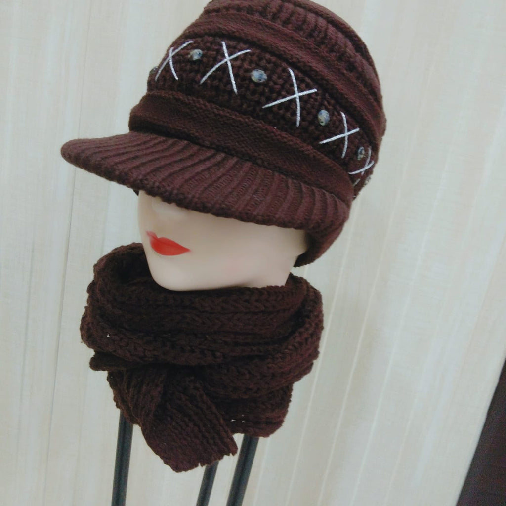 Woolen Cap with Mufler