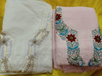 Exquisite Chikankari Suits with Parsi Gara Embroidery