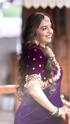 Designer Velvet Saree
