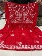 Georgette Chikankari Short Kurtis/Tops