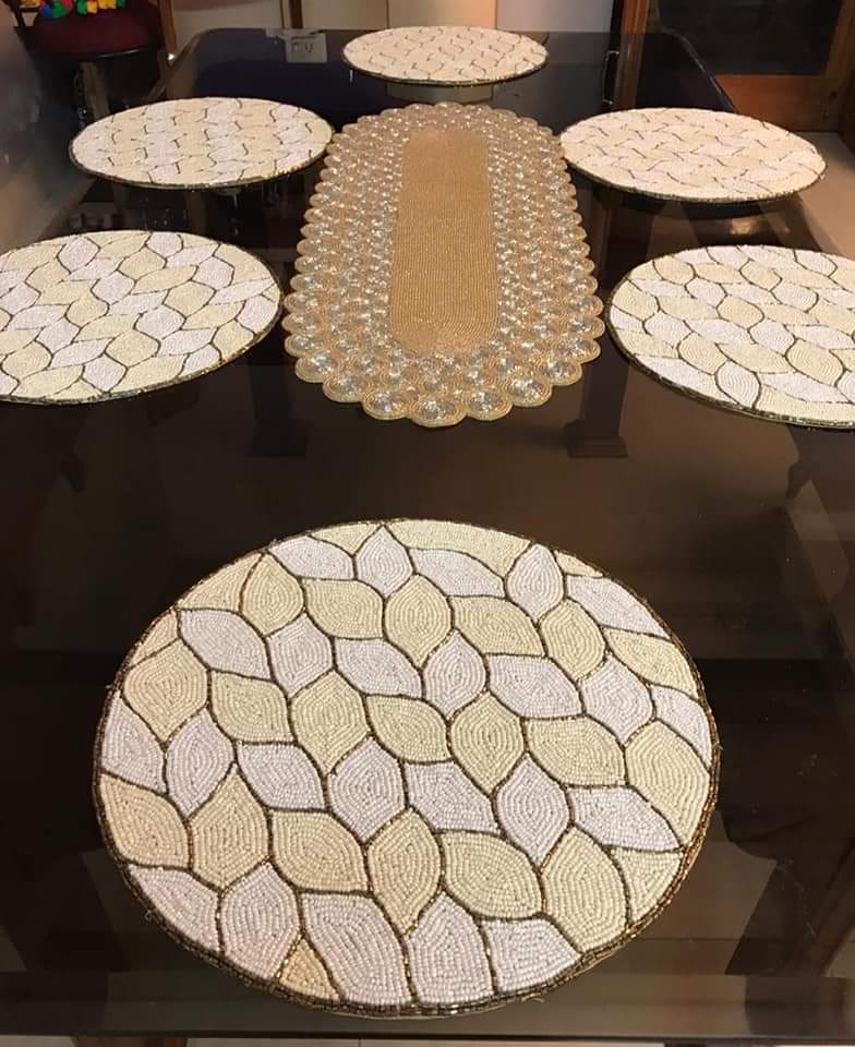 Beautiful Beaded Dining Mats