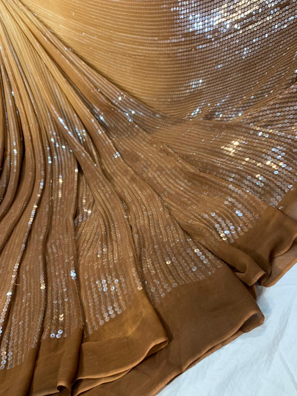 Georgette Sequinned Sarees
