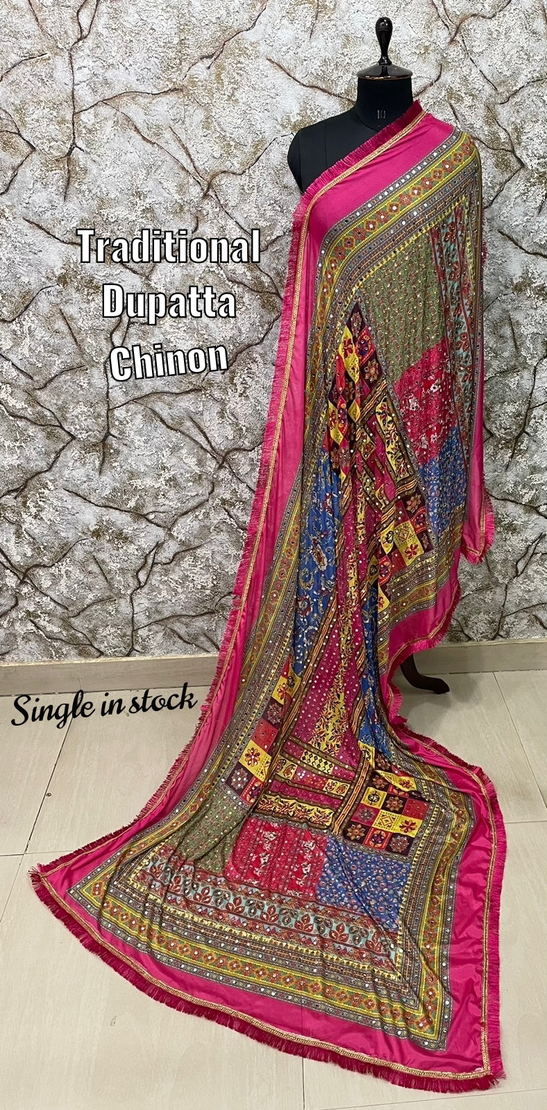 Traditional Chinnon Uppada Silk Dupattas