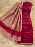 Maheshwari Cotton Silk Top with Jute Dupatta