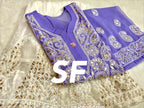 Chikankari Kurti Sharara with gotta patti work