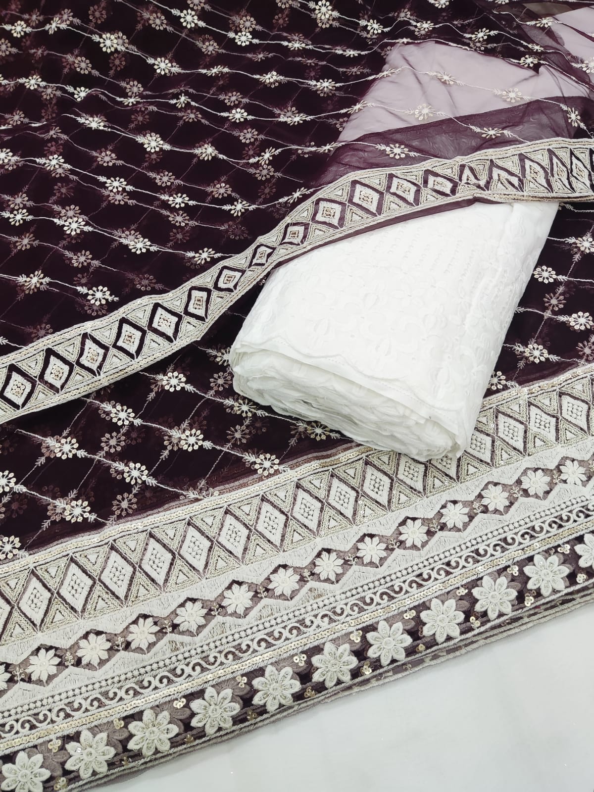 Beautiful Net Chikankari Suits